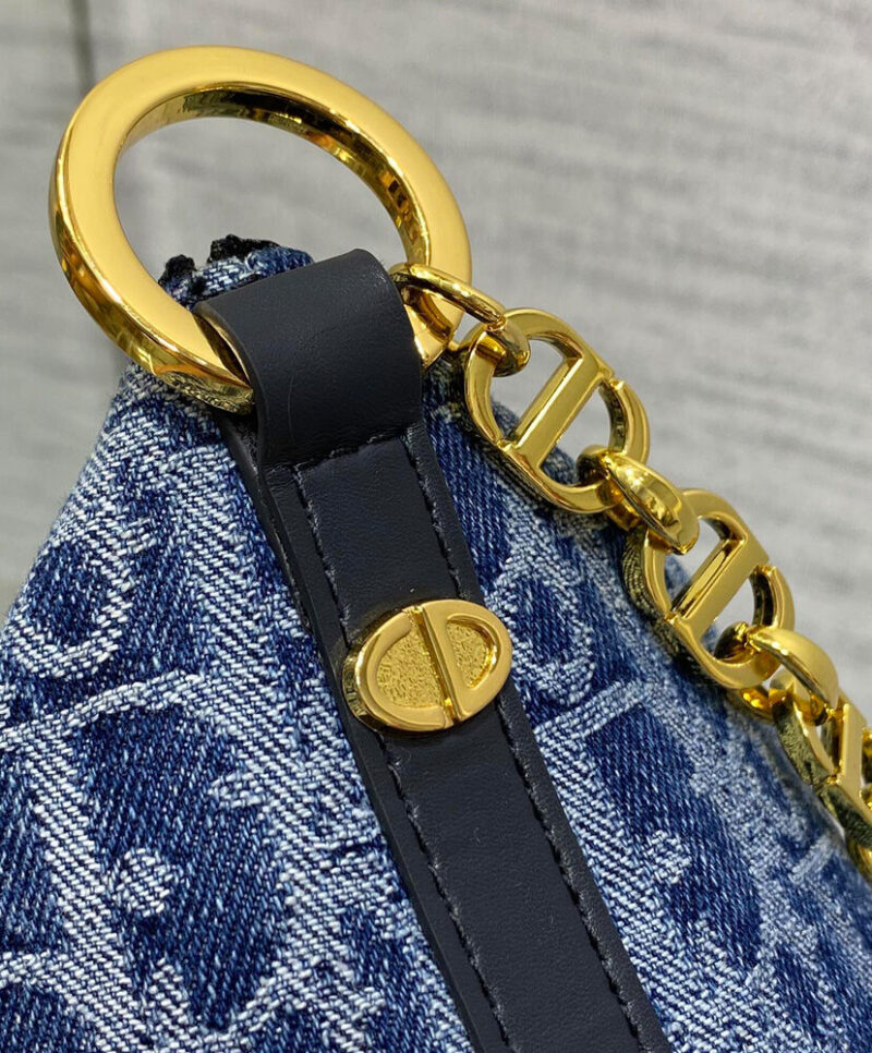 Christian Dior Diorstar Hobo Bag with Chain Blue